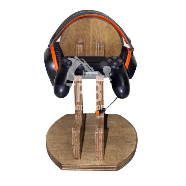 Soporte Universal para controlador y auriculares, controlador de juegos de  madera de aluminio y soporte para